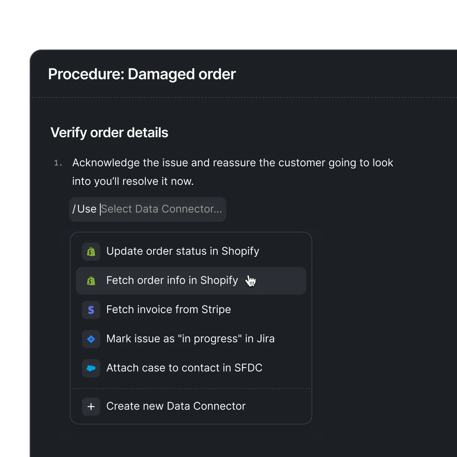 Visualization of personalized answers using order history and inventory context
